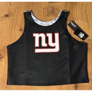 NFL New York Giants Crop Tank Top Women's XL Black Camo Reversible Certo NWT